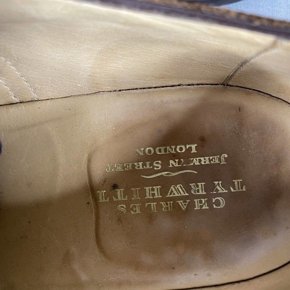 Charles Tyrwhitt Size UK 10 J (Wide) US 11 Brown Suede Brogue Wingtip Shoes main image 6